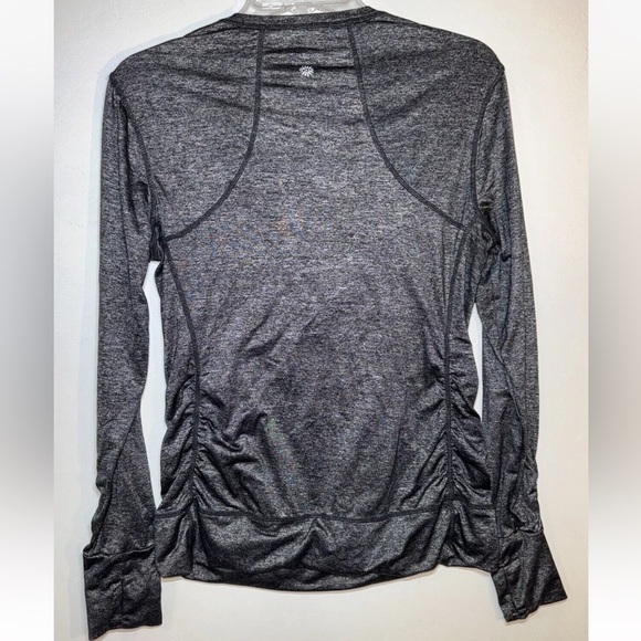TANGERINE Medium Long Sleeve top Running Thumbholes Ruching  base layer shirt - Picture 1 of 4